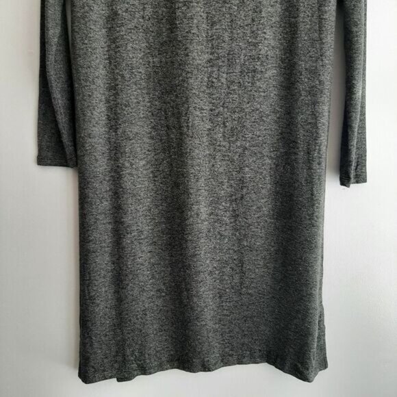 REITMANS Tunic Dress Side Slits Fine Knit Sweater Knee Length Grey Sz M - Picture 9 of 11